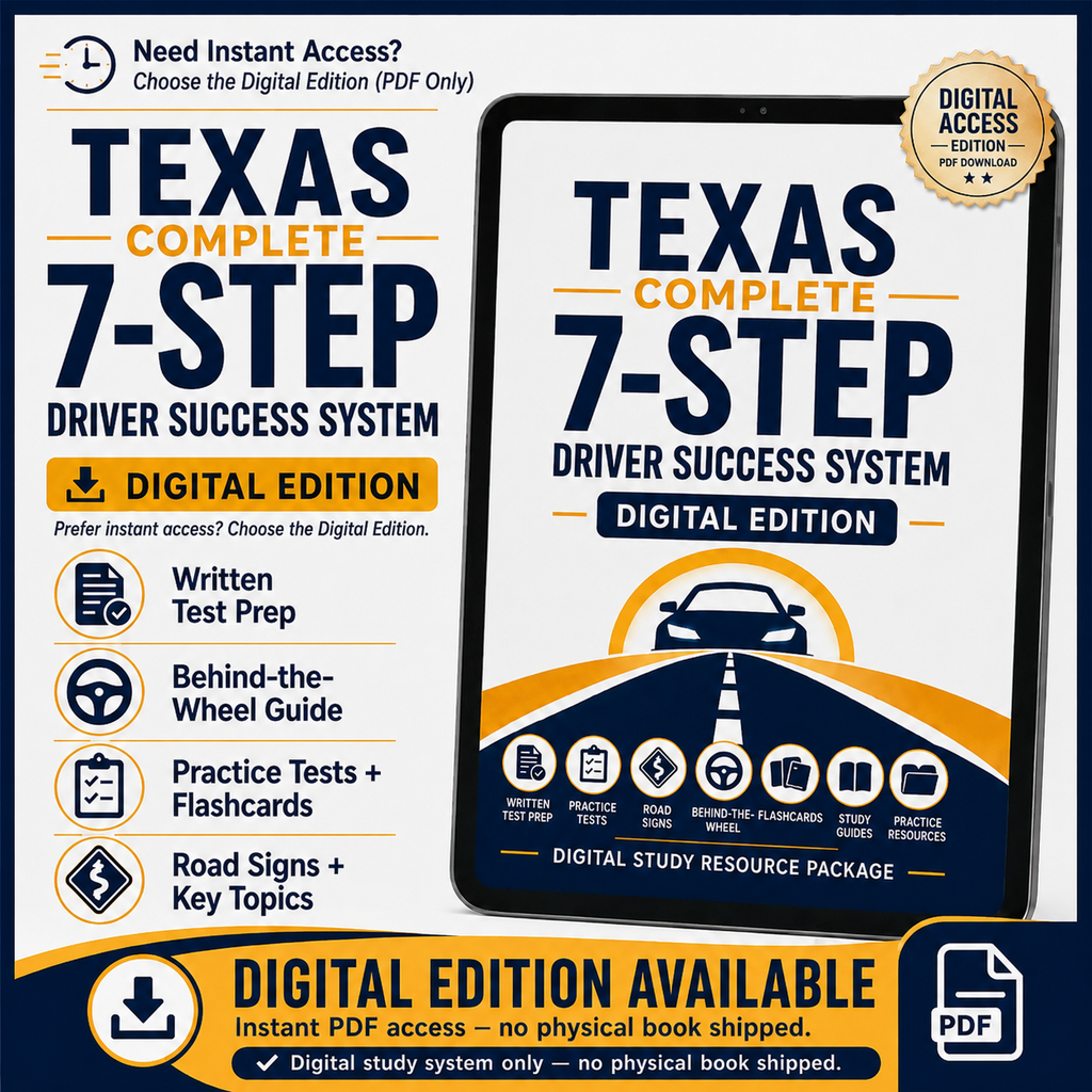 Texas DMV Digital Complete Study Package