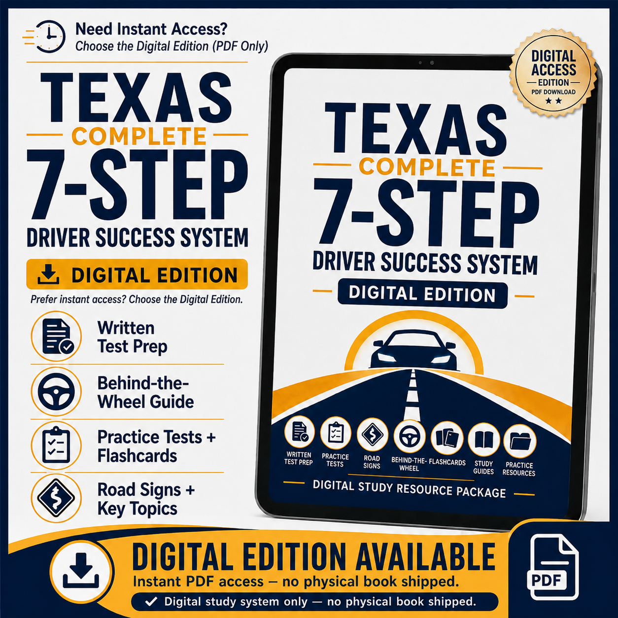 Texas DMV Digital Complete Study Package