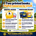 Driver Success Bundle delivery: five digital guides and linked practice tools accessed by email, two printed books shipped with free standard shipping, and shipment tracking provided.